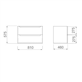 Тумба під раковину підвісна Sanwerk Vega Air 81х46 см МДФ білий TV0000354