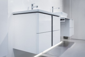 Тумба под раковину Ravak Balance SD 800 подвесная MFPB/МДФ белый/графит X000001369