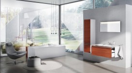 Тумба под раковину подвесная Ravak Clear SD 1000 ДСП/МДФ белый/черешня X000000760