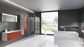 Тумба под раковину подвесная Ravak Clear SD 1000 ДСП/МДФ белый/черешня X000000760