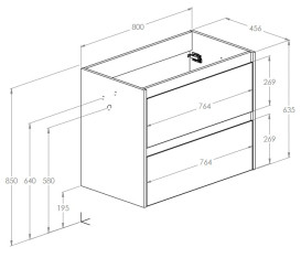 Тумба под раковину Roca Claudia 80х45,6 см МДФ черный матовый A857795532