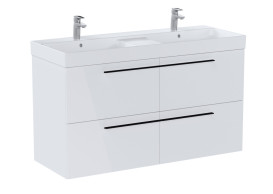 Тумба под раковину Roca Ella 118,5x44,6 см ДСП белый глянец A857772806