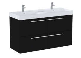 Тумба под раковину Roca Ella 118,5x44,6 см ДСП черный матовый A857772532