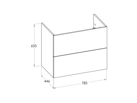 Тумба під раковину Roca Ella 78,5x44,6 см ДСП онікс матовий A857770531