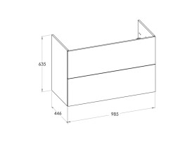 Тумба під раковину Roca Ella 98,5x44,6 см ДСП білий матовий A857771529