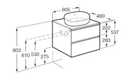 Тумба під раковину Roca GAP 80,5x46 см ДСП північний ясен A851500434 