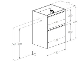 Тумба под раковину Roca Gap Pro 48,5x37,6 см ДСП светлый дуб A857907464
