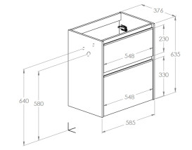 Тумба під раковину Roca Gap Pro 58,5x37,6 см ДСП синій матовий A857908538