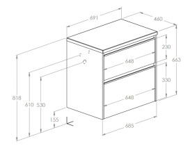 Тумба под раковину Roca Gap Pro 69,1х46 см ДСП светлый дуб A857897464