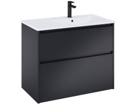Тумба под раковину Roca Gap Pro 78,5х45,1 см правосторонняя ДСП черный матовый A857900532