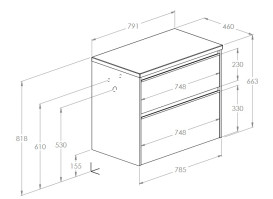 Тумба под раковину Roca Gap Pro 79,1х46 см ДСП белый глянцевый A857898806