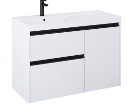 Тумба под раковину Roca Gap Pro 98,5х45,1 см левосторонняя ДСП белый глянцевый A857904806