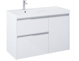 Тумба под раковину Roca Gap Pro 98,5х45,1 см левосторонняя ДСП белый глянцевый A857904806