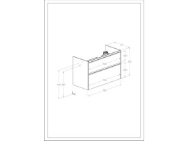 Тумба под раковину Roca Gap Pro 98,5x45,1 см ДСП белый глянец A857903806