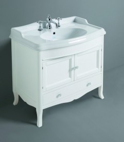 Тумба під раковину Simas Arcade для підлоги 84х53 см МДФ білий лак ARMD90