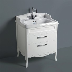 Тумба под раковину Simas Arcade напольная 69х52 см МДФ белый лак ARM1