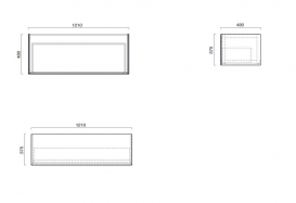 Тумба под раковину в ванную комнату Catalano Horizon 121х48 см подвесная белый матовый 5M12550BM