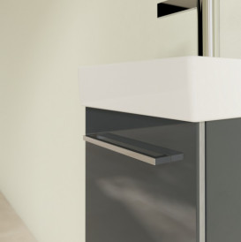 Тумба под раковину Villeroy & Boch Avento 34х23,4 см петли слева МДФ с акриловым покрытием стекло серое A87600B1