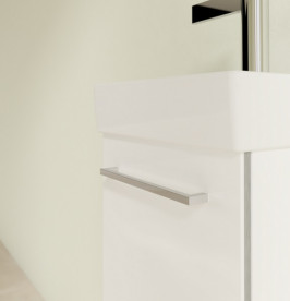 Тумба под раковину Villeroy & Boch Avento 34х23,4 см петли слева МДФ с акриловым покрытием стекло белое A87600B4