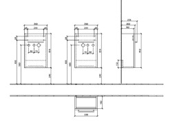 Тумба под раковину Villeroy & Boch Avento 34х23,4 см петли справа МДФ с акриловым покрытием стекло черное A87601B3