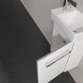 Тумба під раковину Villeroy&Boch Avento 34х23,4 см петлі праворуч МДФ з акриловим покриттям скло біле A87601B4