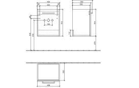 Тумба под раковину Villeroy & Boch Avento 43х38,4 см петли слева МДФ с акриловым покрытием стекло белое A88700B4
