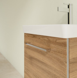 Тумба под раковину Villeroy & Boch Avento 43х38,4 см петли слева ДСП дуб канзас A88700RH