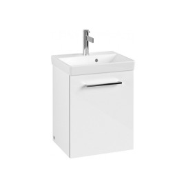 Тумба под раковину Villeroy & Boch Avento 43х38,4 см петли справа МДФ с акриловым покрытием стекло белое A88701B4