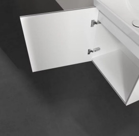 Тумба под раковину Villeroy & Boch Avento 53х38,4 см петли слева МДФ с акриловым покрытием стекло белое A88800B4