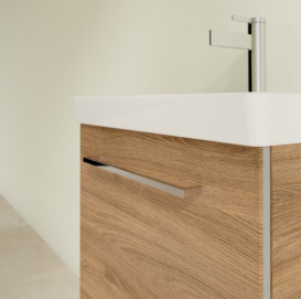 Тумба под раковину Villeroy & Boch Avento 53х38,4 см петли слева ДСП дуб канзас A88800RH