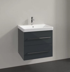 Тумба под раковину Villeroy & Boch Avento 58х48,4 см МДФ с акриловым покрытием стекло серое A88900B1