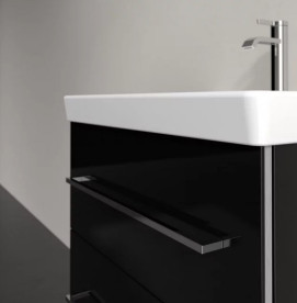 Тумба под раковину Villeroy & Boch Avento 58х48,4 см МДФ с акриловым покрытием стекло черное A88900B3