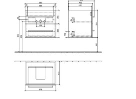Тумба под раковину Villeroy & Boch Avento 58х48,4 см ДСП дуб аризона A88900VH