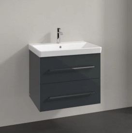 Тумба под раковину Villeroy & Boch Avento 63х48,4 см МДФ с акриловым покрытием стекло серое A89000B1