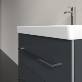 Тумба под раковину Villeroy & Boch Avento 63х48,4 см МДФ с акриловым покрытием стекло серое A89000B1