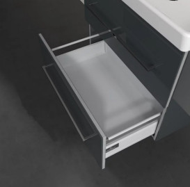 Тумба под раковину Villeroy & Boch Avento 63х48,4 см МДФ с акриловым покрытием стекло серое A89000B1
