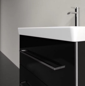 Тумба под раковину Villeroy & Boch Avento 63х48,4 см МДФ с акриловым покрытием стекло черное A89000B3