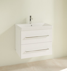 Тумба под раковину Villeroy & Boch Avento 63х48,4 см МДФ с акриловым покрытием стекло белое A89000B4