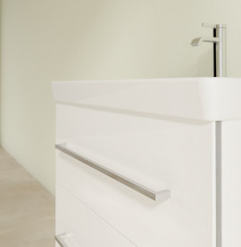 Тумба под раковину Villeroy & Boch Avento 63х48,4 см МДФ с акриловым покрытием стекло белое A89000B4