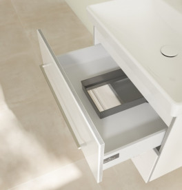 Тумба под раковину Villeroy & Boch Avento 63х48,4 см МДФ с акриловым покрытием стекло белое A89000B4