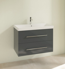 Тумба под раковину Villeroy & Boch Avento 78х48,4 см МДФ с акриловым покрытием стекло серое A89100B1