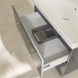 Тумба под раковину Villeroy & Boch Avento 78х48,4 см МДФ с акриловым покрытием стекло серое A89100B1