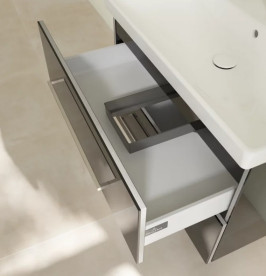 Тумба под раковину Villeroy & Boch Avento 78х48,4 см МДФ с акриловым покрытием стекло черное A89100B3