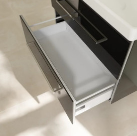 Тумба под раковину Villeroy & Boch Avento 78х48,4 см МДФ с акриловым покрытием стекло черное A89100B3