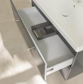 Тумба под раковину Villeroy & Boch Avento 98х48,4 см МДФ с акриловым покрытием стекло серое A89200B1