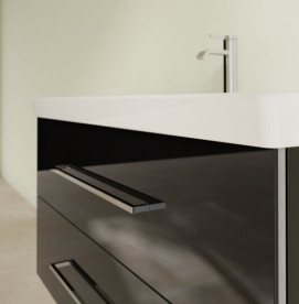 Тумба под раковину Villeroy & Boch Avento 98х48,4 см МДФ с акриловым покрытием стекло черное A89200B3