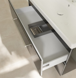 Тумба под раковину Villeroy & Boch Avento 98х48,4 см МДФ с акриловым покрытием стекло черное A89200B3