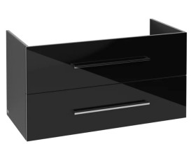Тумба под раковину Villeroy & Boch Avento 98х48,4 см МДФ с акриловым покрытием стекло черное A89200B3