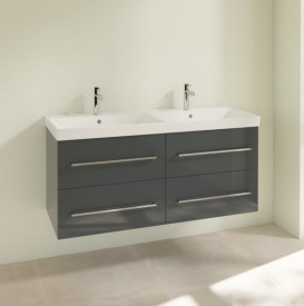 Тумба под раковину Villeroy & Boch Avento 118х48,4 см МДФ с акриловым покрытием стекло серое A89300B1