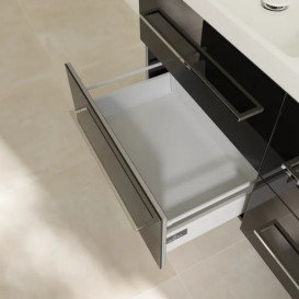 Тумба под раковину Villeroy & Boch Avento 118х48,4 см МДФ с акриловым покрытием стекло черное A89300B3